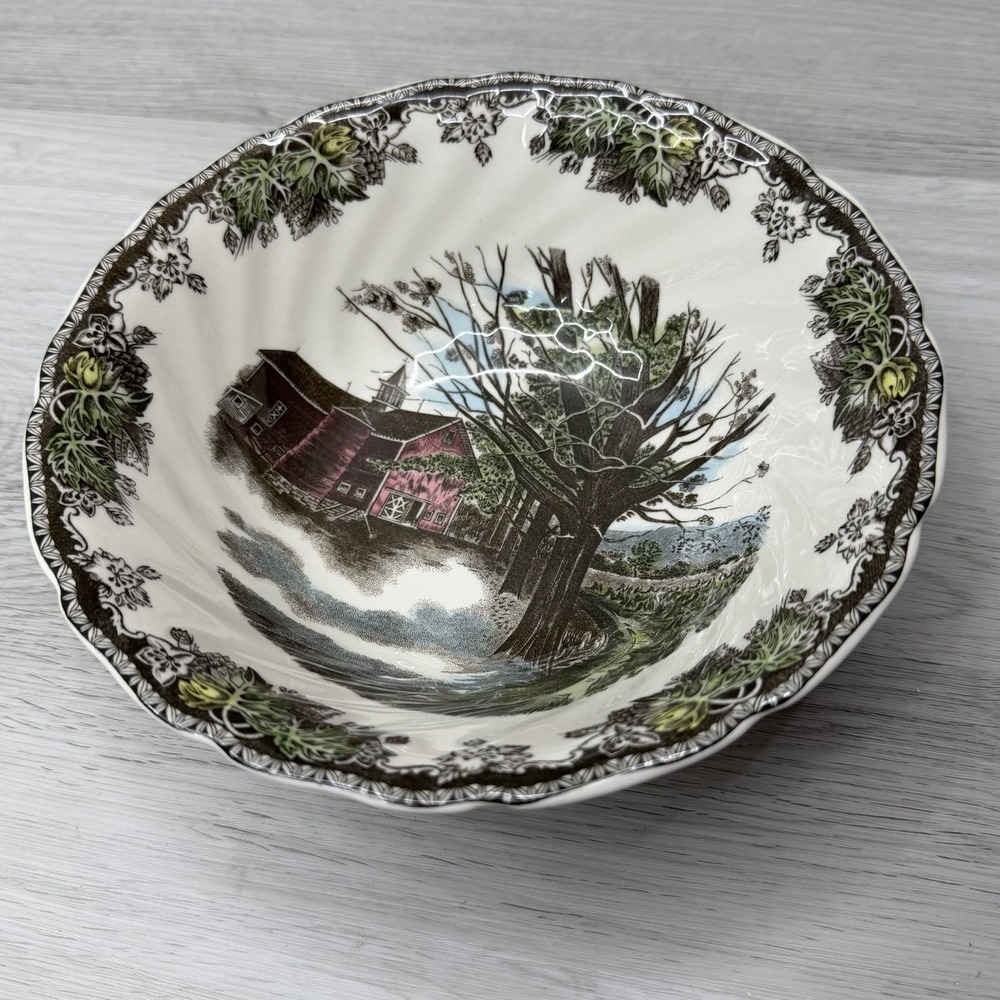 Johnson Brothers Friendly Village 8 1/2"Round ServingBowl "Autumn Mists England
